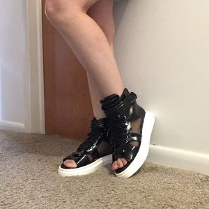 Sold out! New Black open toes sneakers